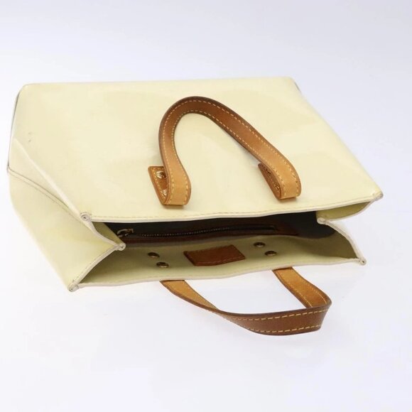 LOUIS VUITTON Monogram Vernis Reade PM Hand Bag Perle M91336 LV Auth 138316 - Picture 7 of 16